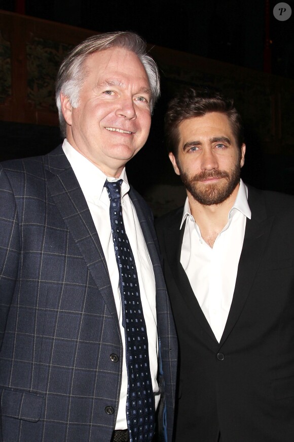 Jonathan Sehring et Jake Gyllenhaal à la cérémonie des "Film Critics Circle Awards" à New York, le 5 janvier 2015.