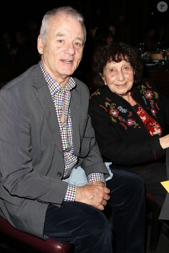 Bill Murray et Adrienne Mancia à la cérémonie des "Film Critics Circle Awards" à New York, le 5 janvier 2015.