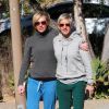 Exclusif - Ellen DeGeneres et sa femme Portia de Rossi sortent de la boutique Alice's Nail à Montecito, le 29 décembre 2014.