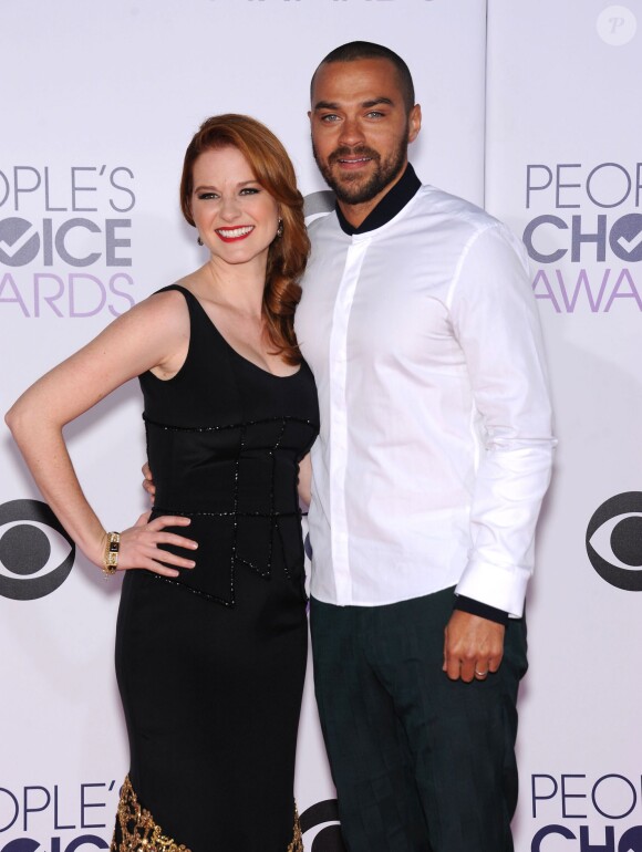 Sarah Drew & Jesse Williams lors des People's Choice Awards au Nokia Theatre LA Live, Los Angeles, le 7 janvier 2015.