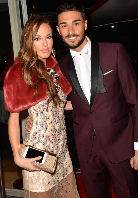 Julien Guirado et sa petite-amie Vanessa Lawrens - Cérémonie des "Lauriers TV Awards 2015" à la Cigale à Paris, le 6 janvier 2015.