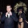 Le prince Andrew arrivant le 27 janvier 2002 à la fête du Nouvel An chinois de Patti Wong, à Londres.