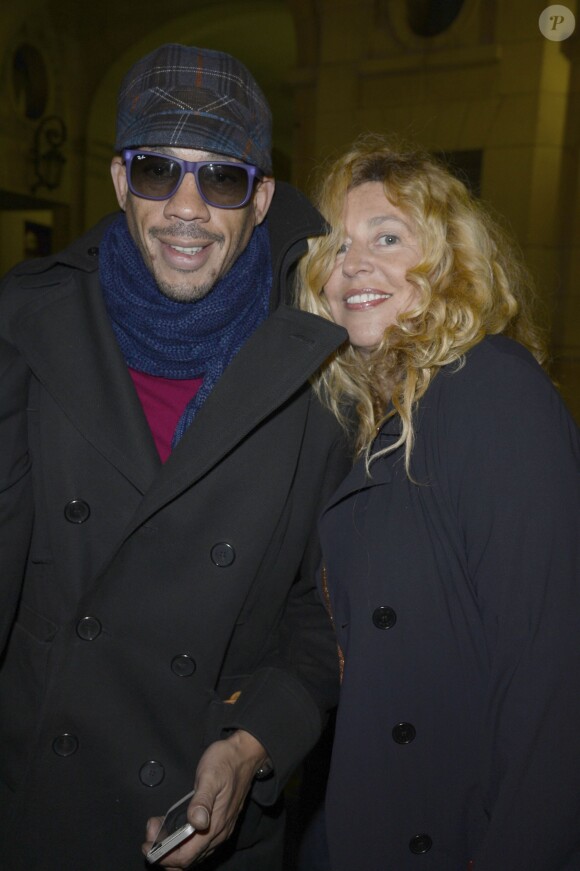 JoeyStarr et Stéphanie Murat lors de la générale de la pièce "Nina" au théâtre Edouard VII à Paris, le 16 septembre 2013