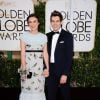 Keira Knightley enceinte, et son mari James Righton - 72e cérémonie annuelle des Golden Globe Awards à Beverly Hills, le 11 janvier 2015.