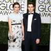 Keira Knightley enceinte, et son mari James Righton - 72e cérémonie annuelle des Golden Globe Awards à Beverly Hills, le 11 janvier 2015.