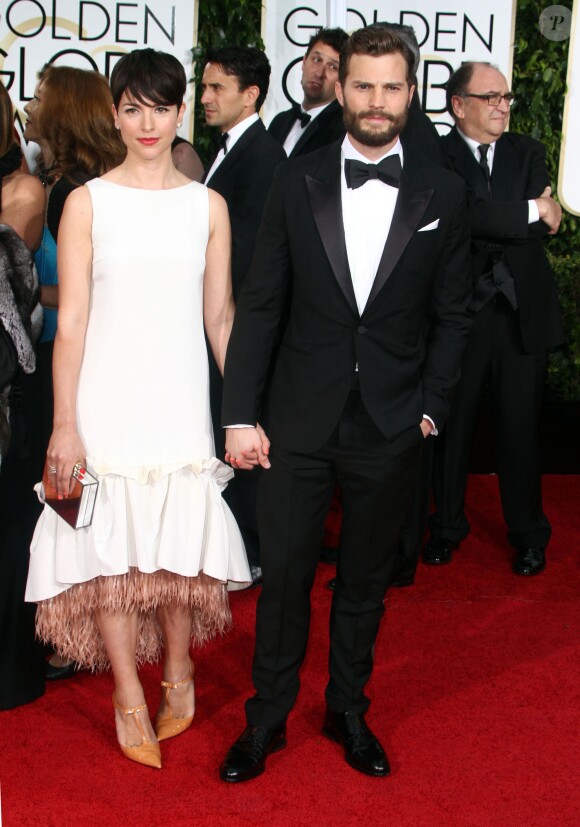 Jamie Dornan et sa femme Amelia Warner - 72e cérémonie des Golden Globe Awards à Beverly Hills, le 11 janvier 2015.