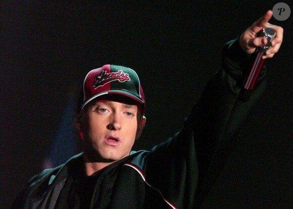 Eminem en concert lors de la SHADY National Convention le 28 octobre 2004  