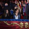 La princesse Stéphanie de Monaco était accompagnée de ses filles Camille Gottlieb et Pauline Ducruet le 18 janvier 2015 au chapiteau Fontvieille, au 4e soir du 39e Festival International du Cirque de Monte-Carlo.
