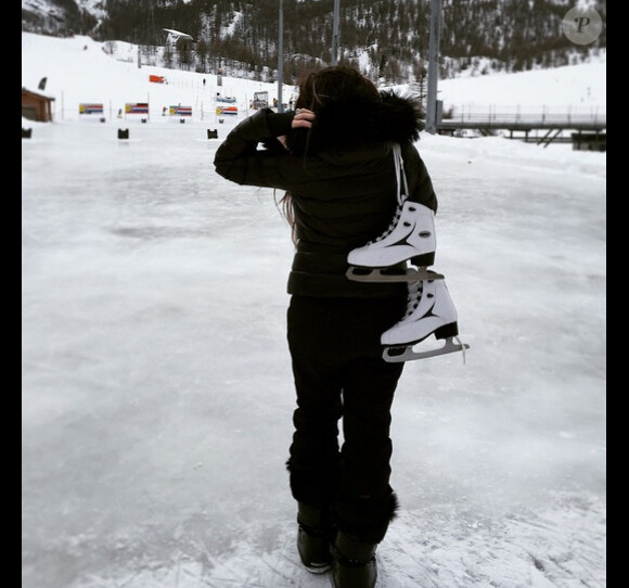 La belle Emilie Nef Naf en vacances au ski. Janvier 2015.