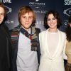 Ben Rosenfield, Johnny Flynn, Anne Hathaway, Kate Barker-Froyland lors d'une présentation de Song One au Landmark Sunshine Cinemas de New York le 20 janvier 2015.