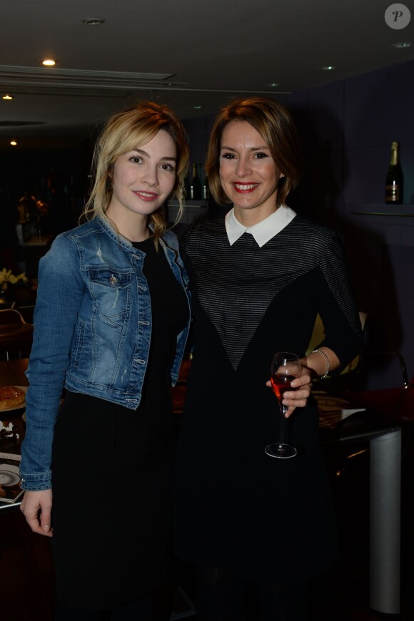 Alix Bénézech et Stéphanie de Muru - Galette des rois au show room Nicolas Feuillatte à Paris. Janvier 2015.