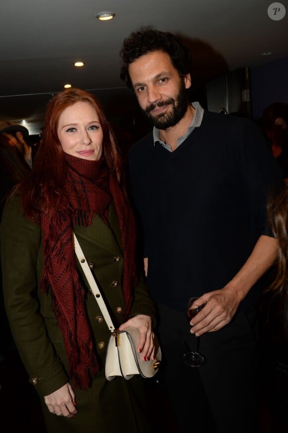 Audrey Fleurot et Mehdi Nebbou - Galette des rois au show room Nicolas Feuillatte à Paris. Janvier 2015.