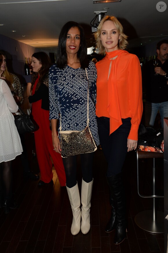 Elizabeth Rchoungui et Inna Zobova - Galette des rois au show room Nicolas Feuillatte à Paris. Janvier 2015.