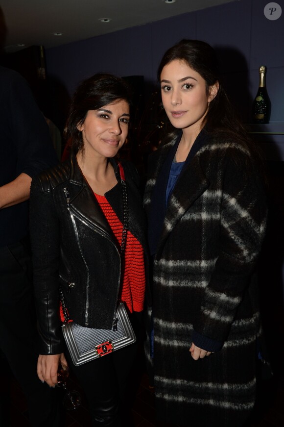 Reem Kherici et Fanny Valette - Galette des rois au show room Nicolas Feuillatte à Paris. Janvier 2015.