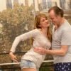 Pascale Louange, Michel Leeb lors du filage de la pièce "Le Tombeur" au théâtre des Nouveautés à Paris le 21 janvier 201