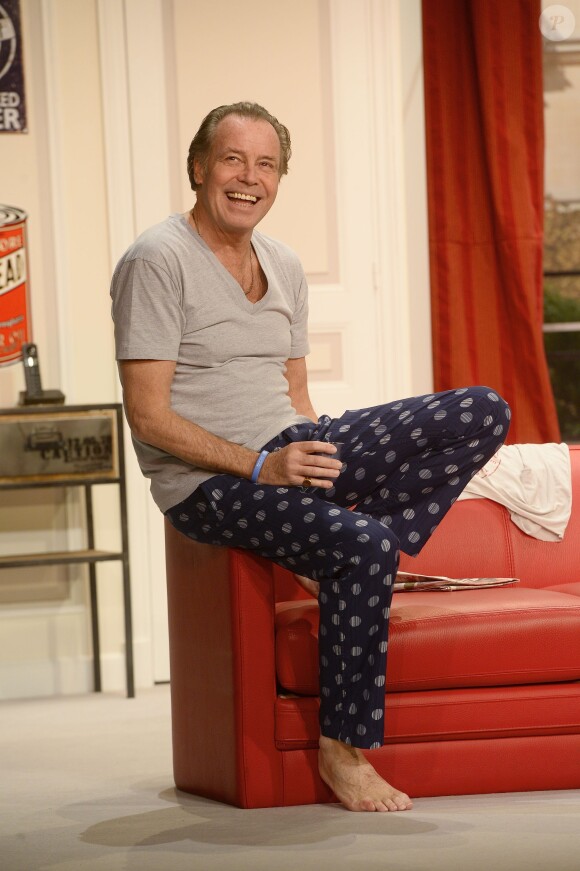 Michel Leeb lors du filage de la pièce "Le Tombeur" au théâtre des Nouveautés à Paris le 21 janvier 201