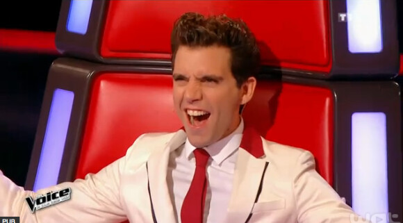 Mika dans The Voice 4, le 24 janvier 2015 sur TF1.