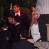 Selena Gomez et son nouvel amoureux le dj "Zedd" partage un taxi avec Jennifer Aniston et Justin Théroux en quittant la soirée qui a suivi la cérémonie des Golden Globes le 11 janvier 2015