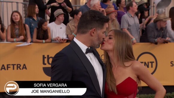 Sofia Vergara : Bisou et énorme bague au bras de son fiancé Joe Manganiello