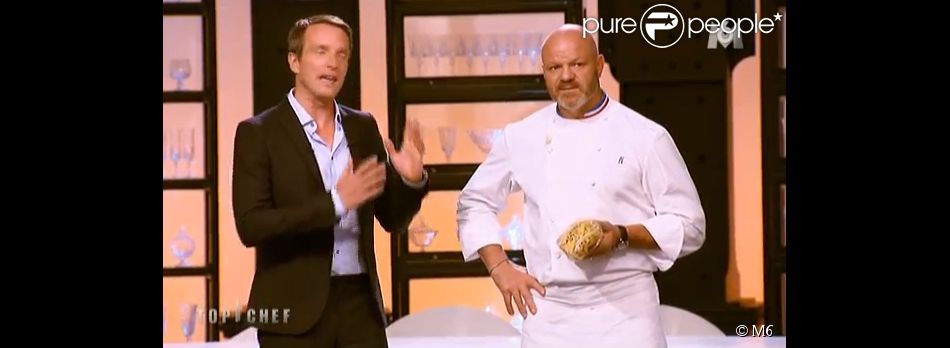 Stéphane Rotenberg et Philippe Etchebest - Emission  Top Chef 2015  sur M6.  Prime  du 26 janvier 2015.