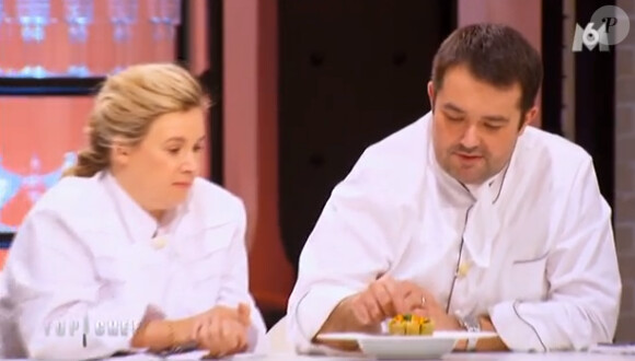Hélène Darroze et Jean-François Piège - Emission Top Chef 2015 sur M6. Prime du 26 janvier 2015.