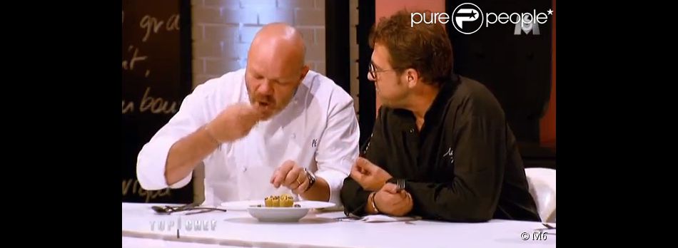  Philippe Etchebest et Michel Sarran - Emission  Top Chef 2015  sur M6.  Prime  du 26 janvier 2015. 