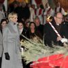 Le prince Albert II de Monaco et la princesse Charlene célébraient la Sainte Dévote, le 26 janvier 2015 sur le port Hercule. Ils ont embrasé ensemble la barque rappelant la légende de la martyre corse devenue sainte patronne de la principauté.
