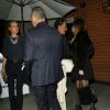 Johnny Hallyday et sa femme Laeticia sont allés dîner avec Christian Audigier et sa fiancée Nathalie Sorensen au restaurant Mr Chow à Los Angeles le 23 janvier 2015.