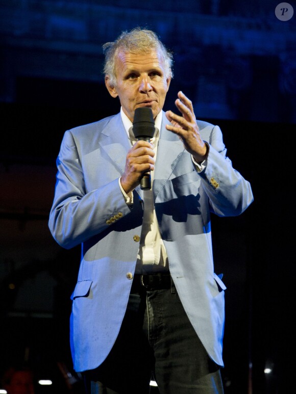 Patrick Poivre d'Arvor - Première représentation aux Invalides de l'opéra "Don Giovanni" mis en scène par Patrick Poivre d'Arvor et Manon Savary à Paris, le 9 septembre 2014.