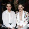 Mélanie Doutey et Rose McGowan assistent au défilé Zuhair Murad haute couture printemps-été 2015 au Palais de Tokyo. Paris, le 29 janvier 2015.