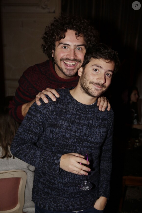 Maxime Musqua et Ugo Marchand assistent à la soirée de présentation de la collection Reebok Classics X Sandro au Carmen. Paris, le 29 janvier 2015.