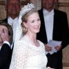 La princesse Nathalie de Sayn-Wittgenstein-Berleburg lors de son mariage religieux avec Alexander Johannsmann lors de leur mariage religieux à Bad Berleburg, le 18 juin 2011.