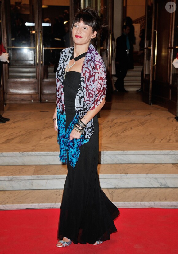 Erika Moulet, au gala de l'Espoir au théâtre des Champs-Elysées à Paris, le 23 octobre 2014.