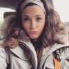 Capucine Anav au ski au Puy St-Vincent lundi 26 janvier 2015.