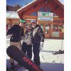 Capucine Anav et MiKL au ski, au Puy-Saint-Vincent, le 25 janvier 2015.