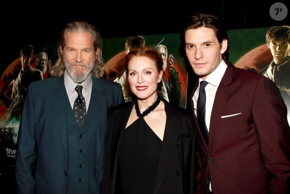 Jeff Bridges, Julianne Moore et Ben Barnes à la première du "Septième fils" à New York, le 30 janvier 2015.