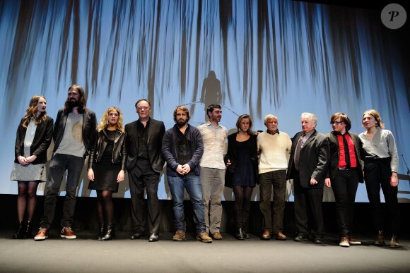 Christa Théret, Rob, Alysson Paradis, Christophe Gans, Alexandre Aja, Gregory Levasseur, Marie Kremer, Lionel Chouchan lors du 22e Festival International du Film Fantastique de Gérardmer, le 1er février 2015.