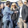 Britney Spears accompagné de son homme Charlie Ebersol lors de son arrivée au Phoenix Stadium de Glendale où s'est déroulé le Super Bowl entre les Seahawks de Seattle et les New England Patriots le 1er février 2015