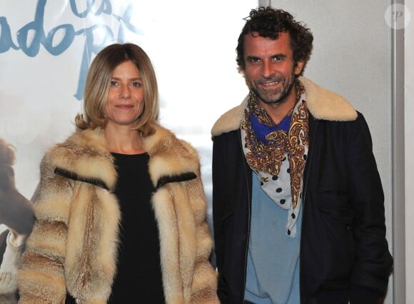 Marina Foïs et son compagnon Eric Lartigau à Paris le 14 novembre 2011.