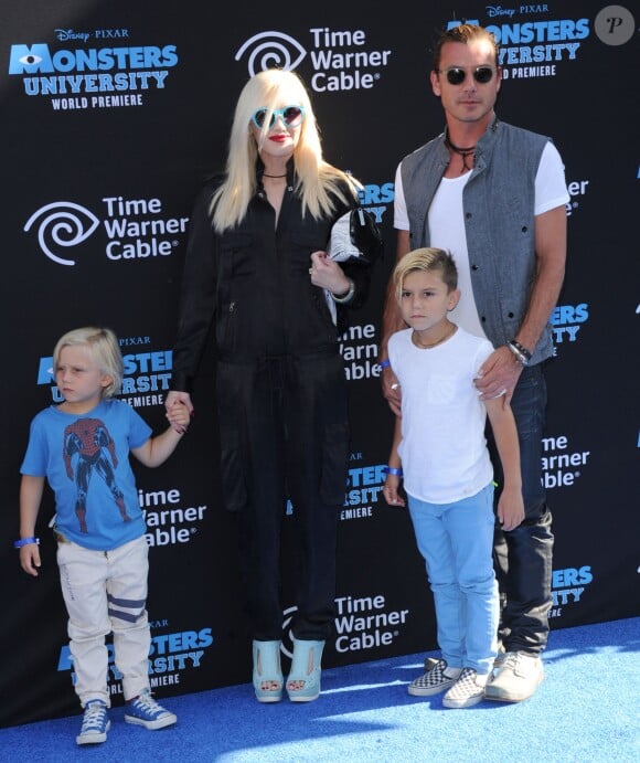 Gwen Stefani et Gavin Rossdale avec leurs fils Kingston et Zuma à Los Angeles, le 17 juin 2013.