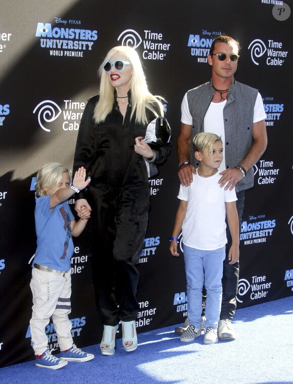 Gwen Stefani et Gavin Rossdale avec leurs fils Kingston et Zuma à Los Angeles, le 17 juin 2013.