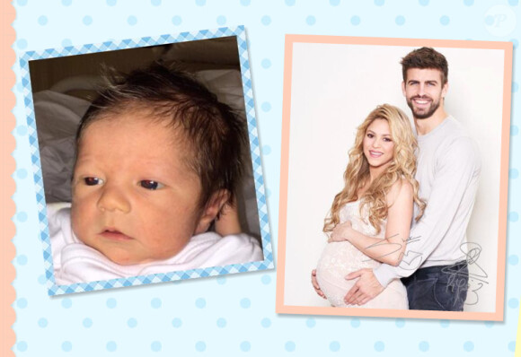 Première photo de Sasha, le deuxième bébé de Shakira et Gerard Piqué - février 2015