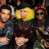 Drake, Nicki Minaj et Lil Wayne aux MTV Video Music Awards 2012. Los Angeles, septembre 2012.