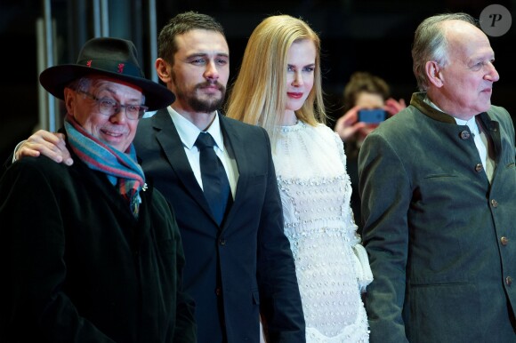 Dieter Kosslick, James Franco, Nicole Kidman et Werner Herzog - Avant-première du film "Queen of the Desert" lors du 65e festival du film de Berlin, la Berlinale, le 6 février 2015