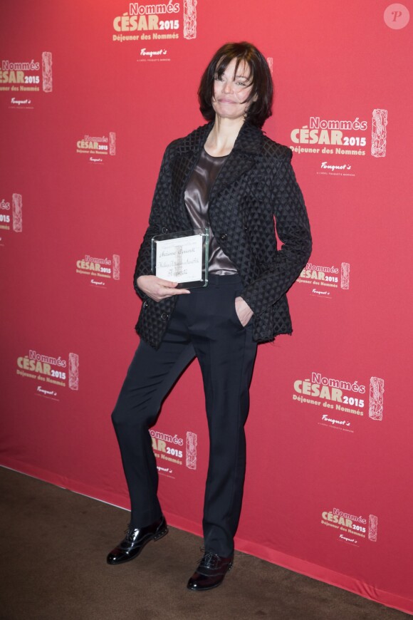 Marianne Denicourt, nommée dans la catégorie Meilleure Actrice dans un Second Rôle dans le film "Hippocrate" - Déjeuner des nommés aux César 2015 au Fouquet's à Paris, le 7 février 2015.