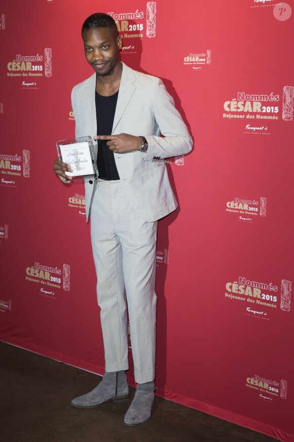Ahmed Dramé, nommé dans la catégorie Meilleur Espoir Masculin dans le film "Les Héritiers" - Déjeuner des nommés aux César 2015 au Fouquet's à Paris, le 7 février 2015
