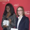 Karidja Touré, nommée dans la catégorie Meilleur Espoir Féminin dans le film "Bande de filles" et Céline Sciamma, nommée dans la catégorie Meilleur Réalisateur pour le film "Bande de filles" - Déjeuner des nommés aux César 2015 au Fouquet's à Paris, le 7 février 2015
