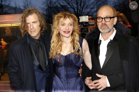 Brett Morgen, Courtney Love, Michael Stipe - Avant-première du film "Cobain" lors du 65e festival du film de Berlin, la Berlinale, le 7 février 2015