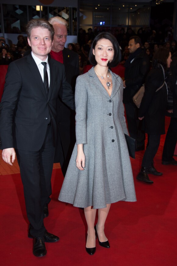 Fleur Pellerin et son mari Laurent Olleon - Avant-première du film "Le Journal d'une femme de chambre" lors du 65e festival du film de Berlin, la Berlinale, le 7 février 2015