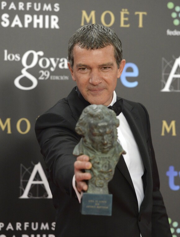 Antonio Banderas a reçu un Goya d'honneur pour l'ensemble de de sa carrière - Cérémonie des Goya Awards à Madrid le 7 février 2015